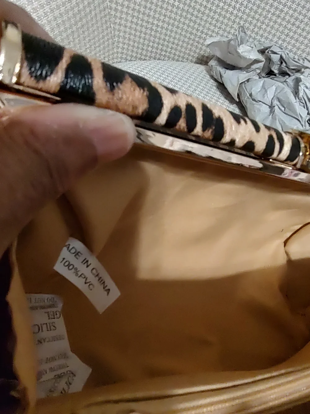 unbranded vegan leather leopard print barrel/tumbler
